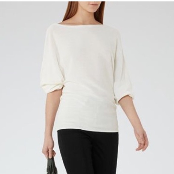 Reiss Sweaters - REISS | Evanna Dolman Sweater White Size Medium